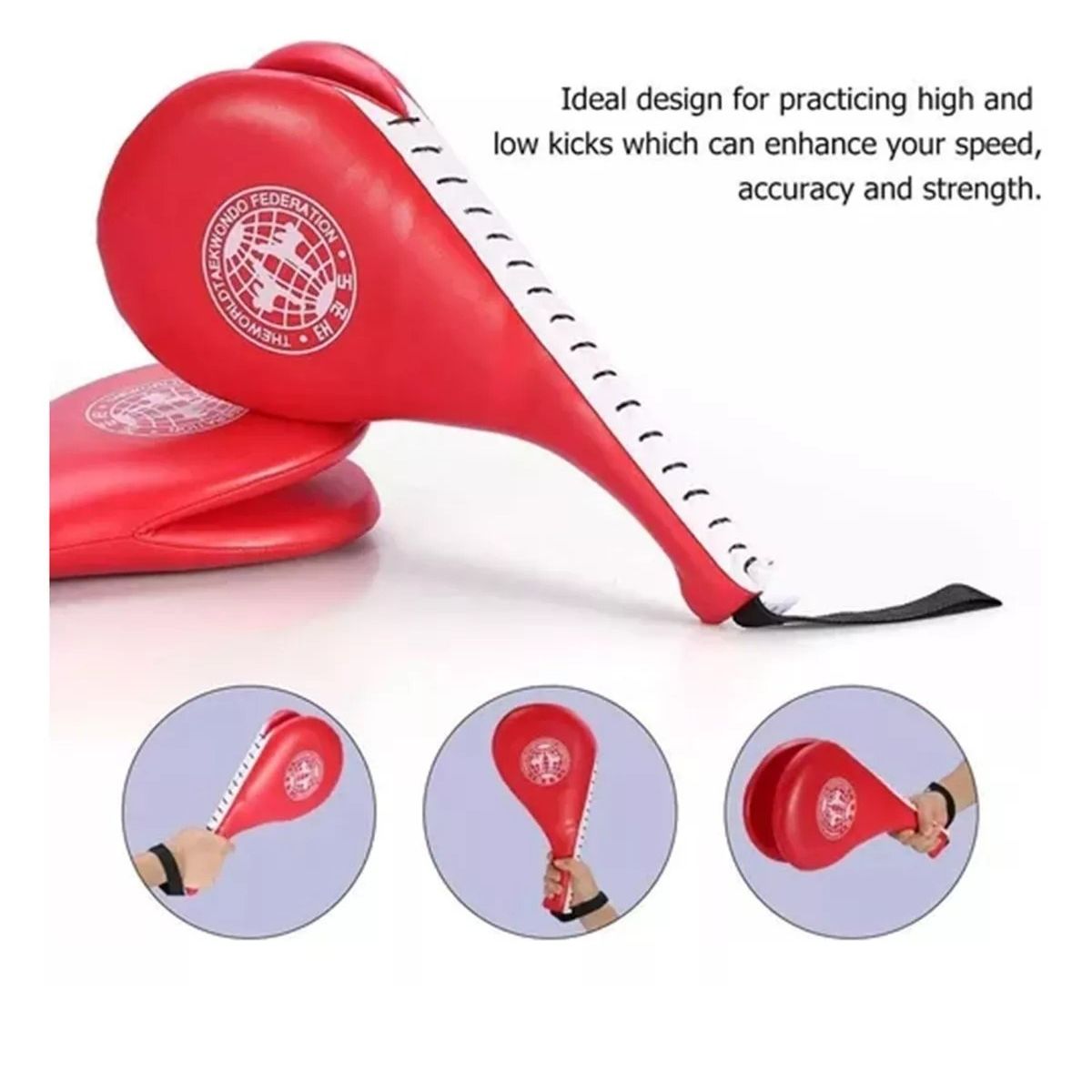GENERICO - Paleta Doble Para Entrenamiento Golpes Taekwondo Rka Mma Box