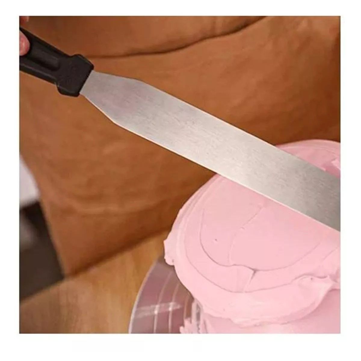 GENERICO - Espatula Repostera Pastelera Lisa 20cm Paleta Alisar Torta