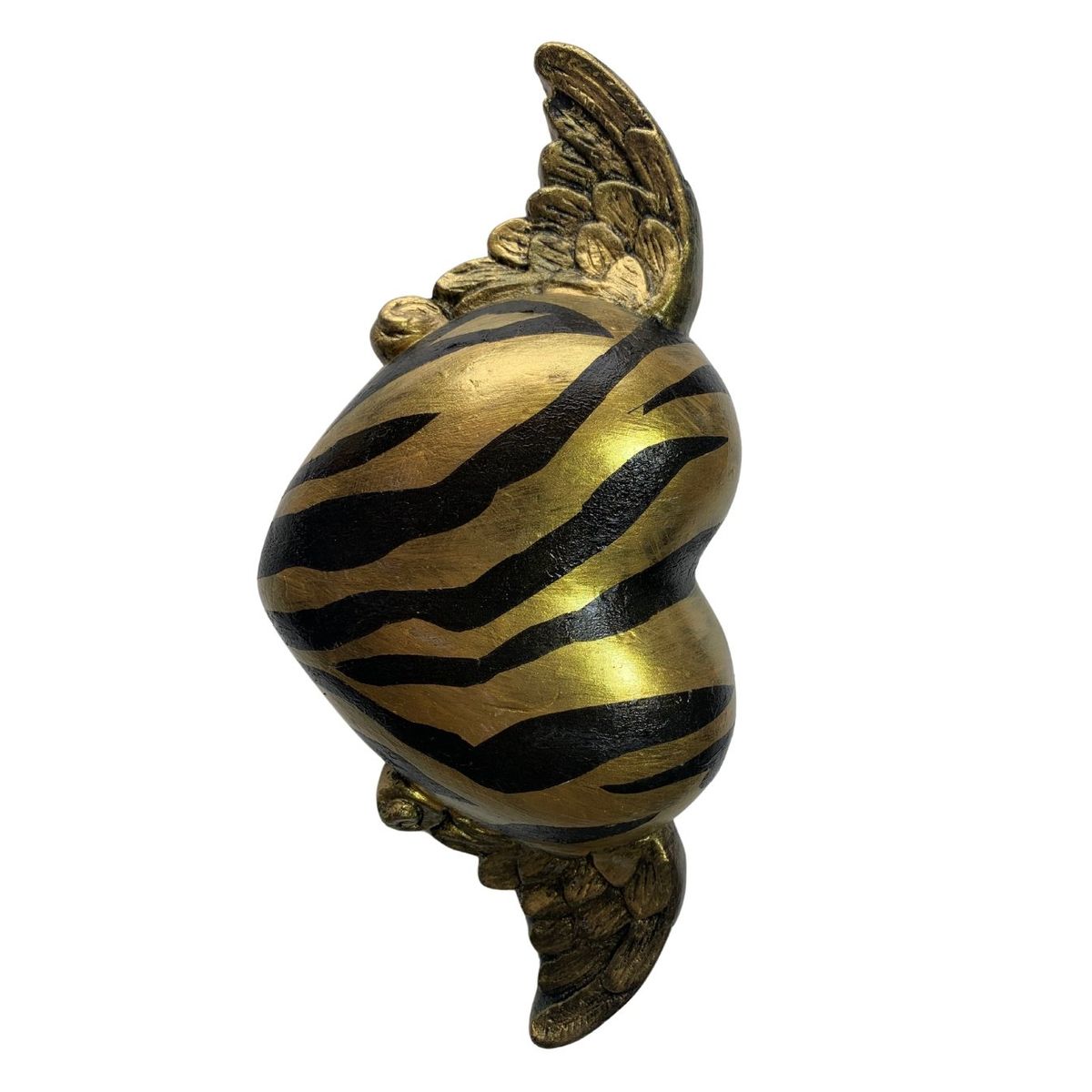 GENERICO - CORAZON GORDITO GRANDE ALADO ZEBRA DORADO