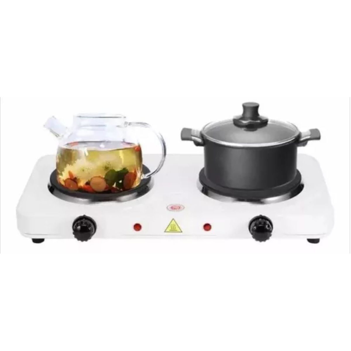 GENERICO - Cocina Eléctrica Encimera Doble Plato 2000 Watts