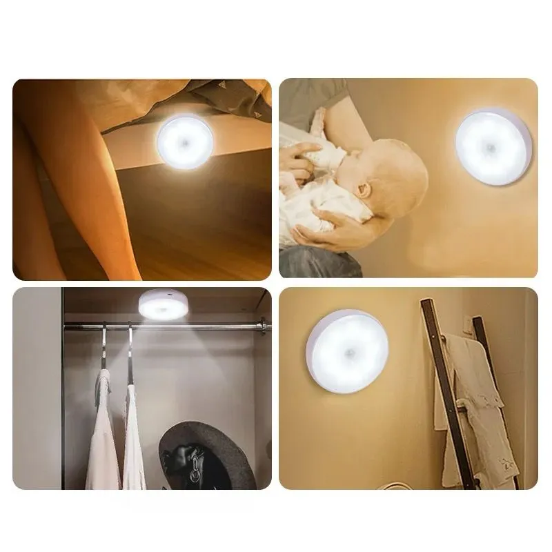 GENERICO - Lámpara LED Recargable USB con Sensor de Movimiento