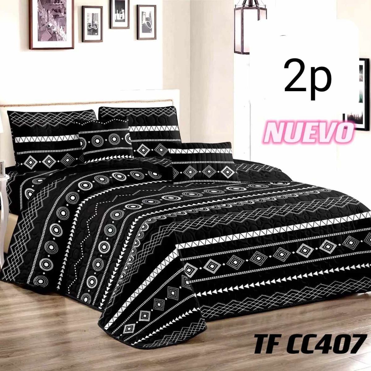 GENERICO - CUBRECAMA QUILT DE VERANO 2P - DISEÑO.