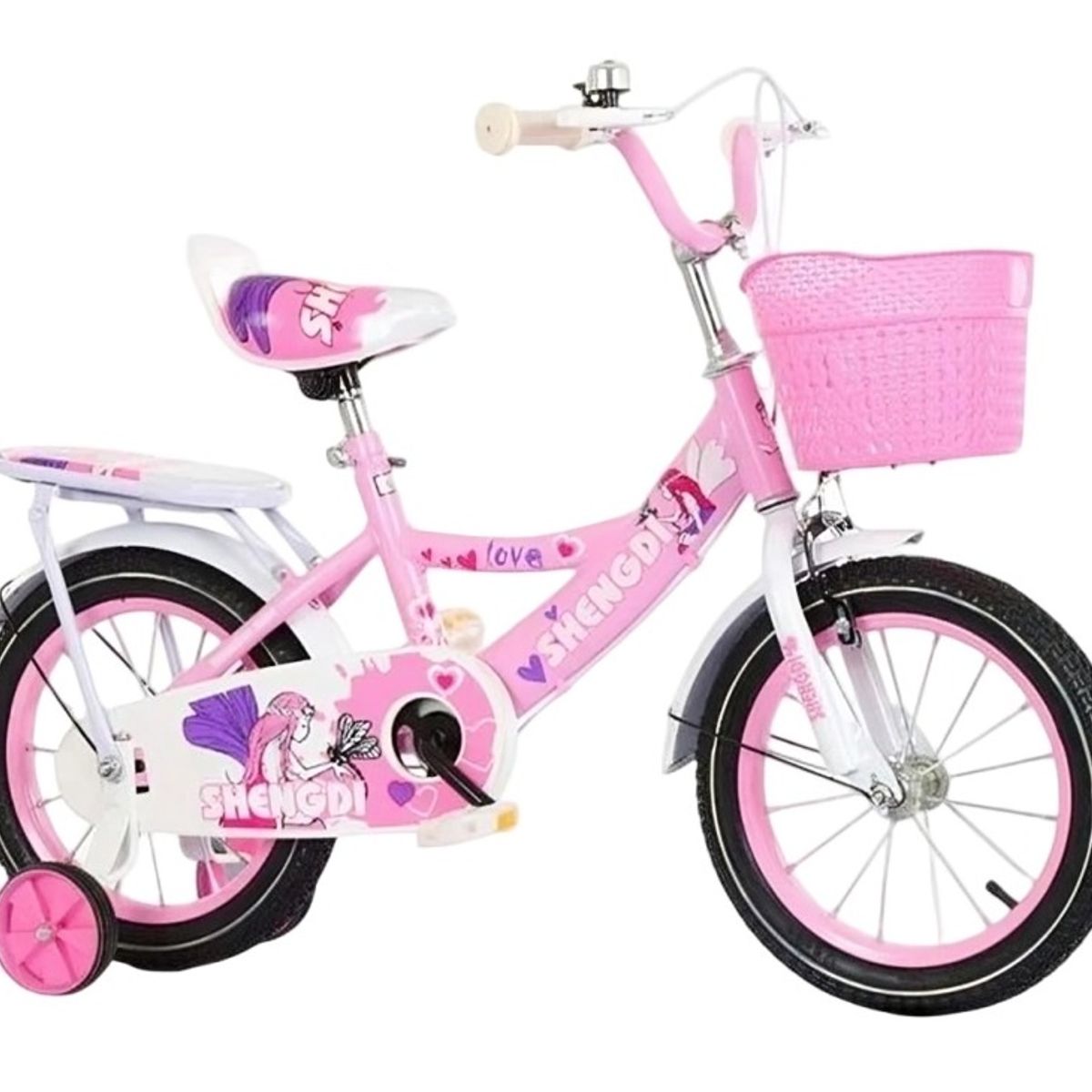 OEM - Bicicleta Infantil Shengdi Con Canasto Y Ruedas De Apoyo