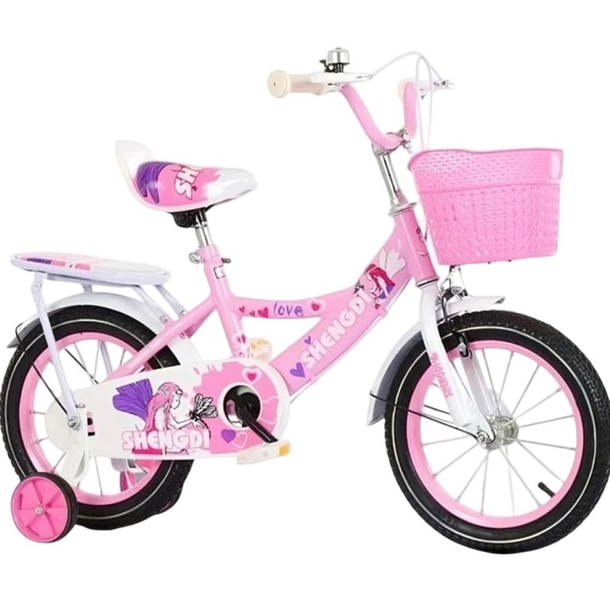 OEM - Bicicleta Infantil Shengdi Con Canasto Y Ruedas De Apoyo