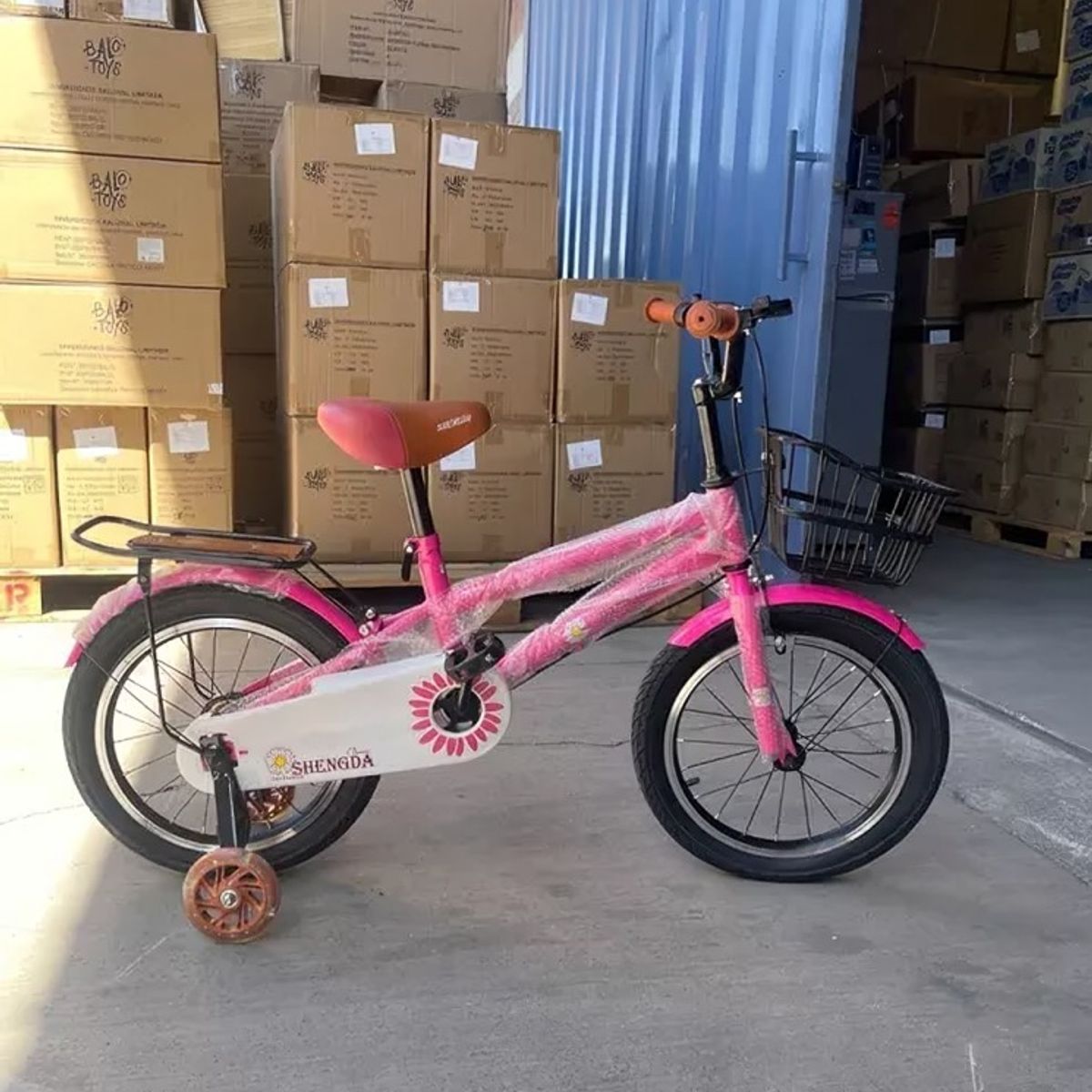 OEM - Bicicleta Infantil Shengdi Con Canasto Y Ruedas De Apoyo