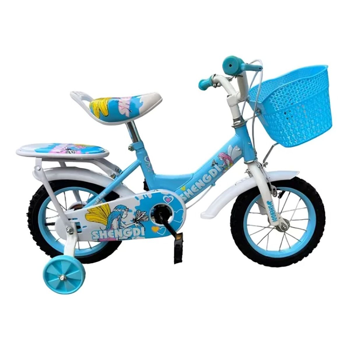 OEM - Bicicleta Aro 12  Shengdi con Canasto Y Ruedas De Apoyo