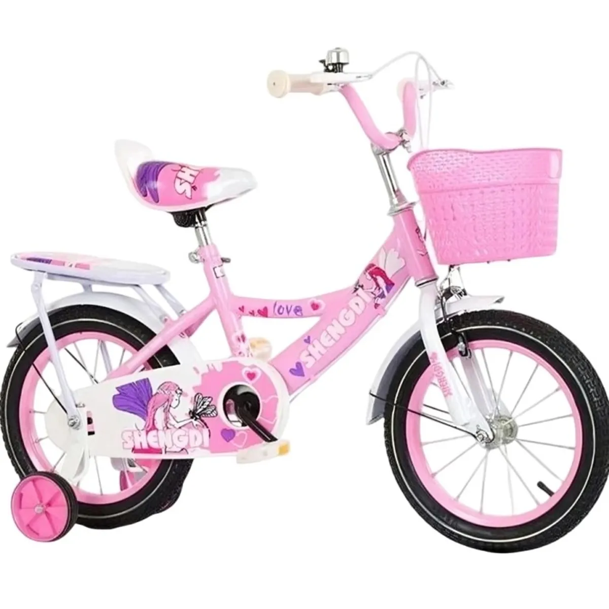 OEM - Bicicleta Aro 16  Shengdi con Canasto Y Ruedas De Apoyo