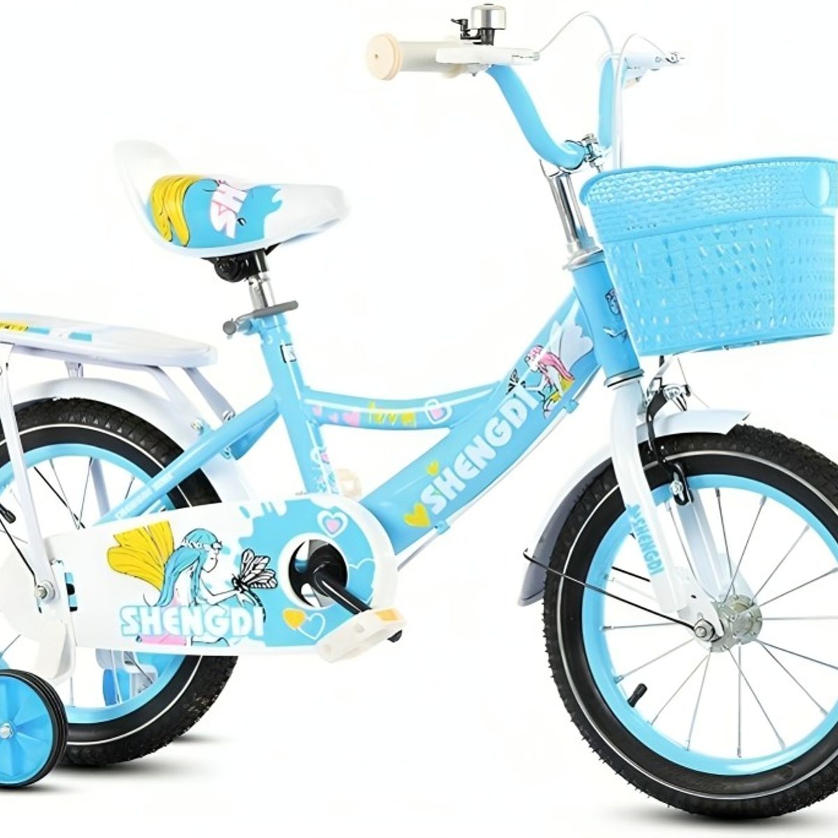 OEM - Bicicleta Infantil Shengdi Con Canasto Y Ruedas De Apoyo