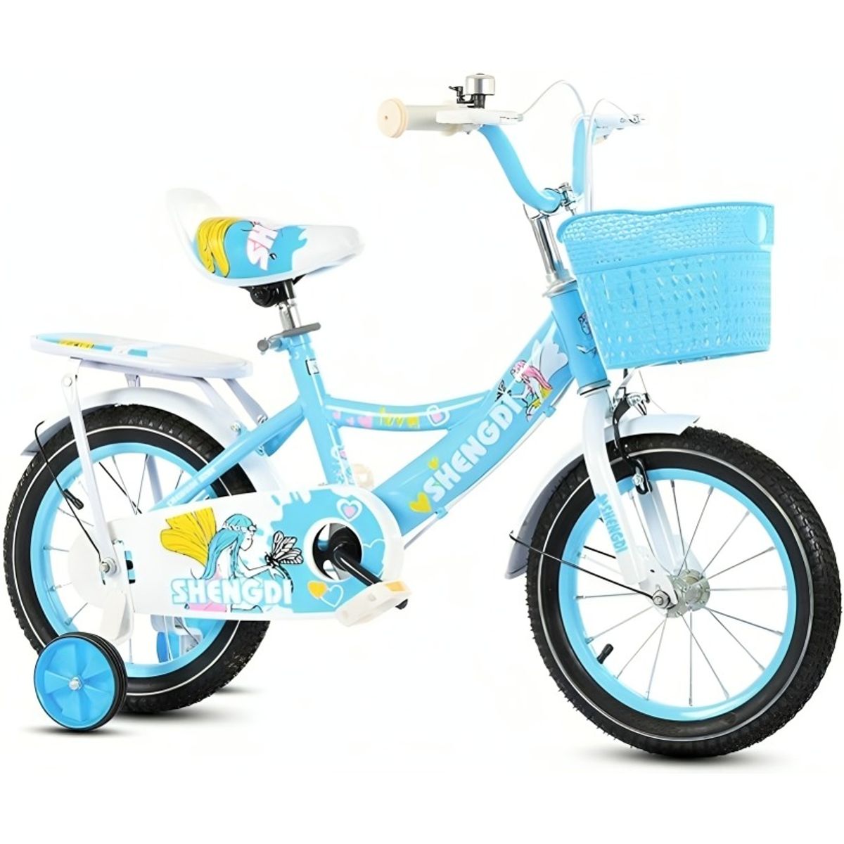 OEM - Bicicleta Infantil Shengdi Con Canasto Y Ruedas De Apoyo