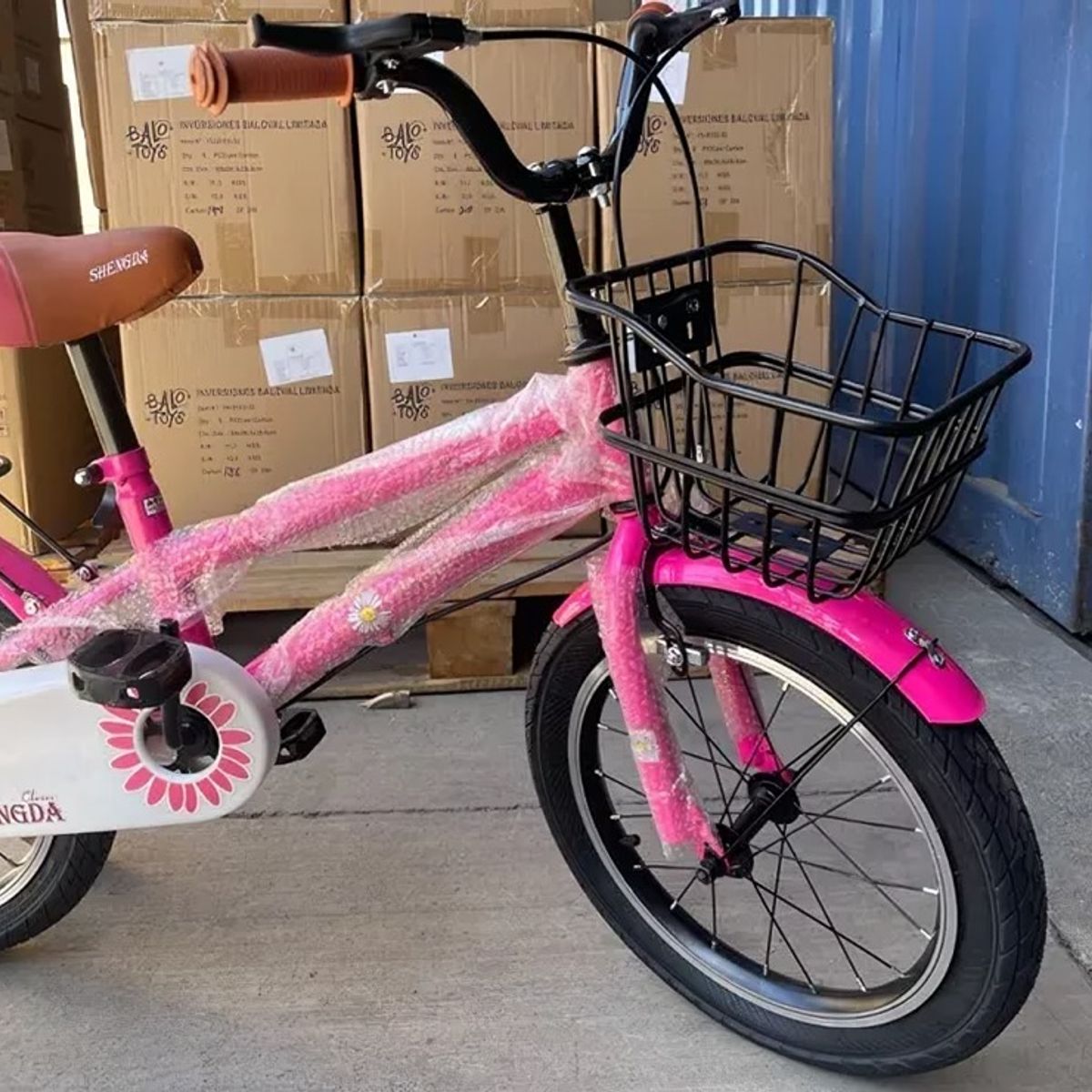 OEM - Bicicleta Infantil Shengdi Con Canasto Y Ruedas De Apoyo