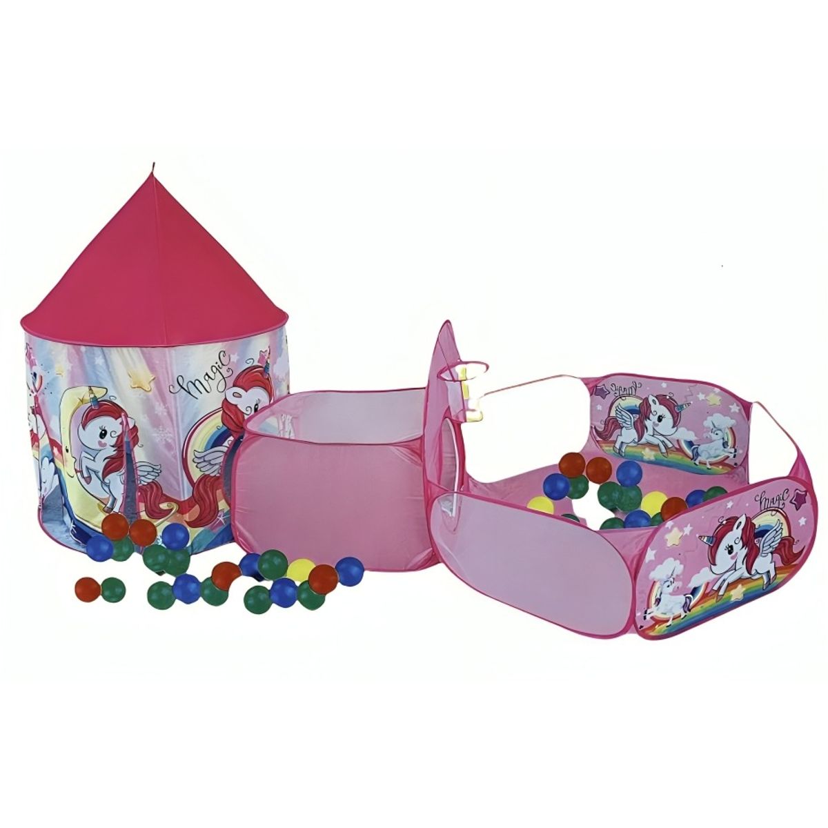 OEM - CARPA CASTILLO 3 EN 1 ROSA