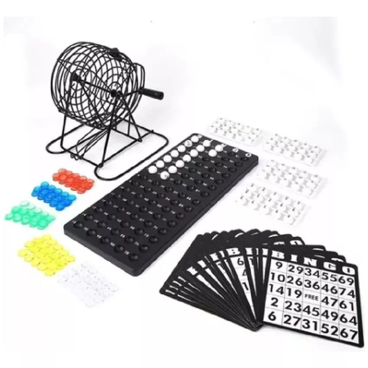 GENERICO - Set De Bingo Lota Juego Completo Con Tombola Fichas Y Pelo