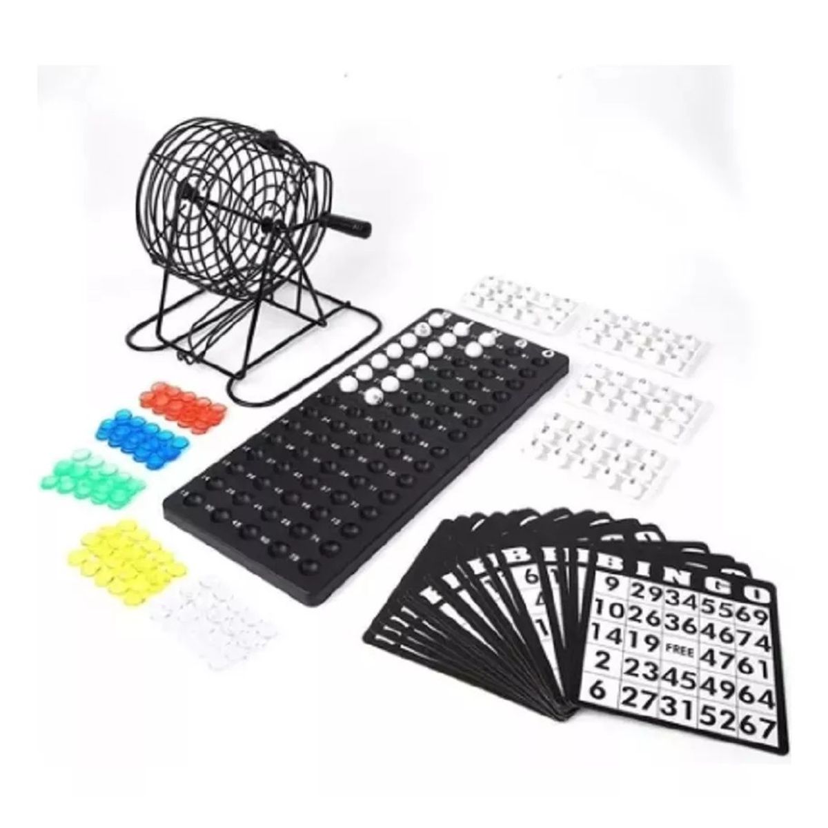 GENERICO - Set De Bingo Lota Juego Completo Con Tombola Fichas Y Pelo