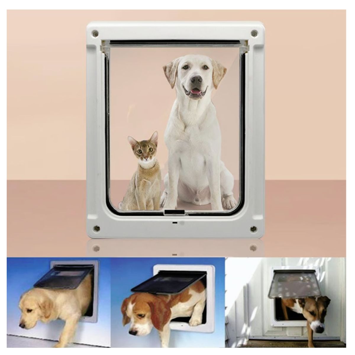 GENERICO - Puerta Exterior Grande XXL Para Perro Gato Mascota