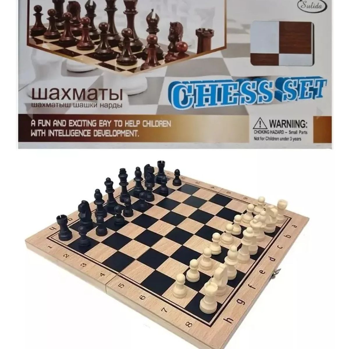 GENERICO - Ajedrez Tablero De Madera Ajedrez Set Juego De Mesa