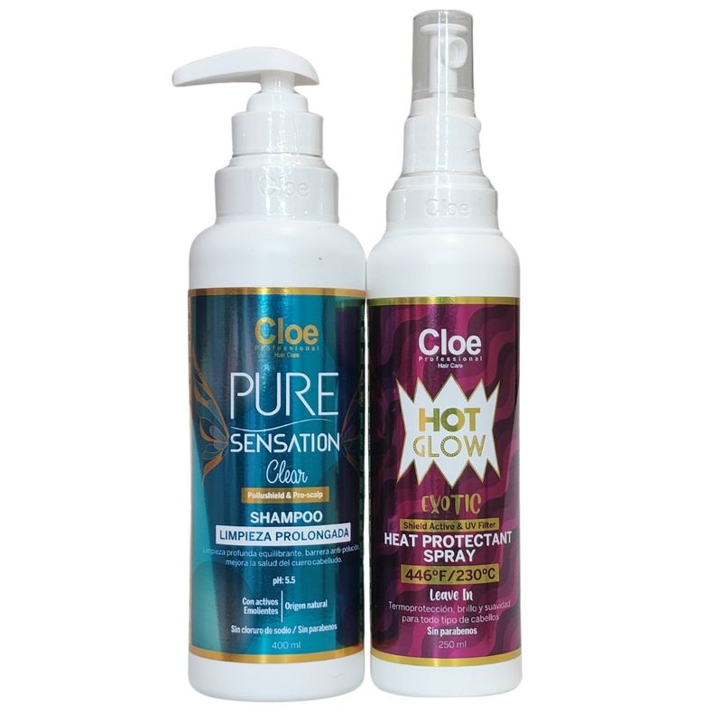 CLOE - Cloe Pack Shampoo Clear + Protector Termico Exotic CLOE