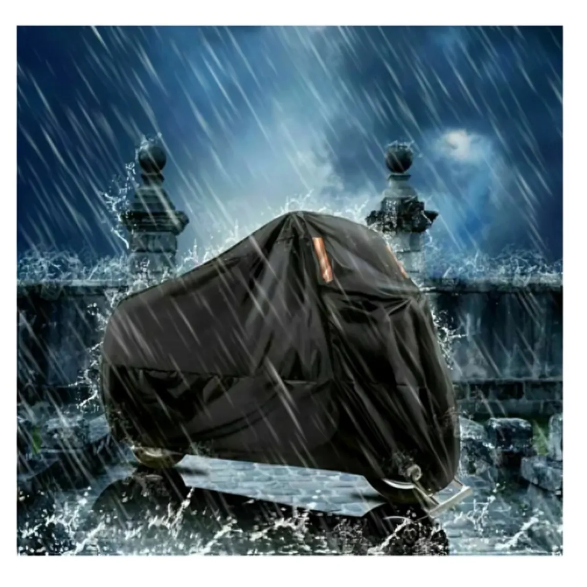 OEM - FUNDA PARA MOTO WATERPROOF 255X125 CON OJALES PARA CADENA