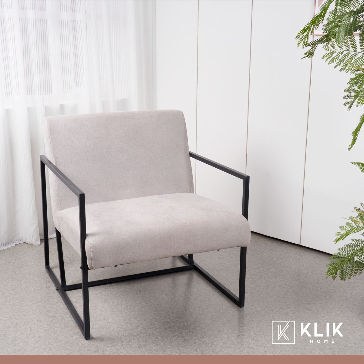 KLIK - Poltrona Modern Fabric - Gris