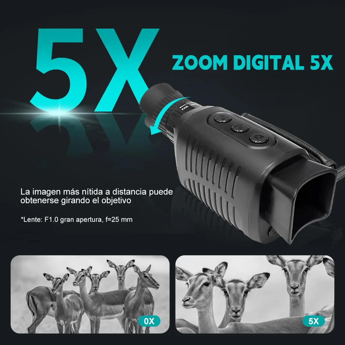 METEX - Monocular Visor Hd -vision Nocturno Para Caza Senderismo