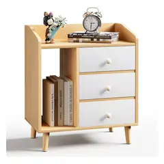 U BUY - Velador 2 Niveles Con 3 Cajones Homer Design 623043