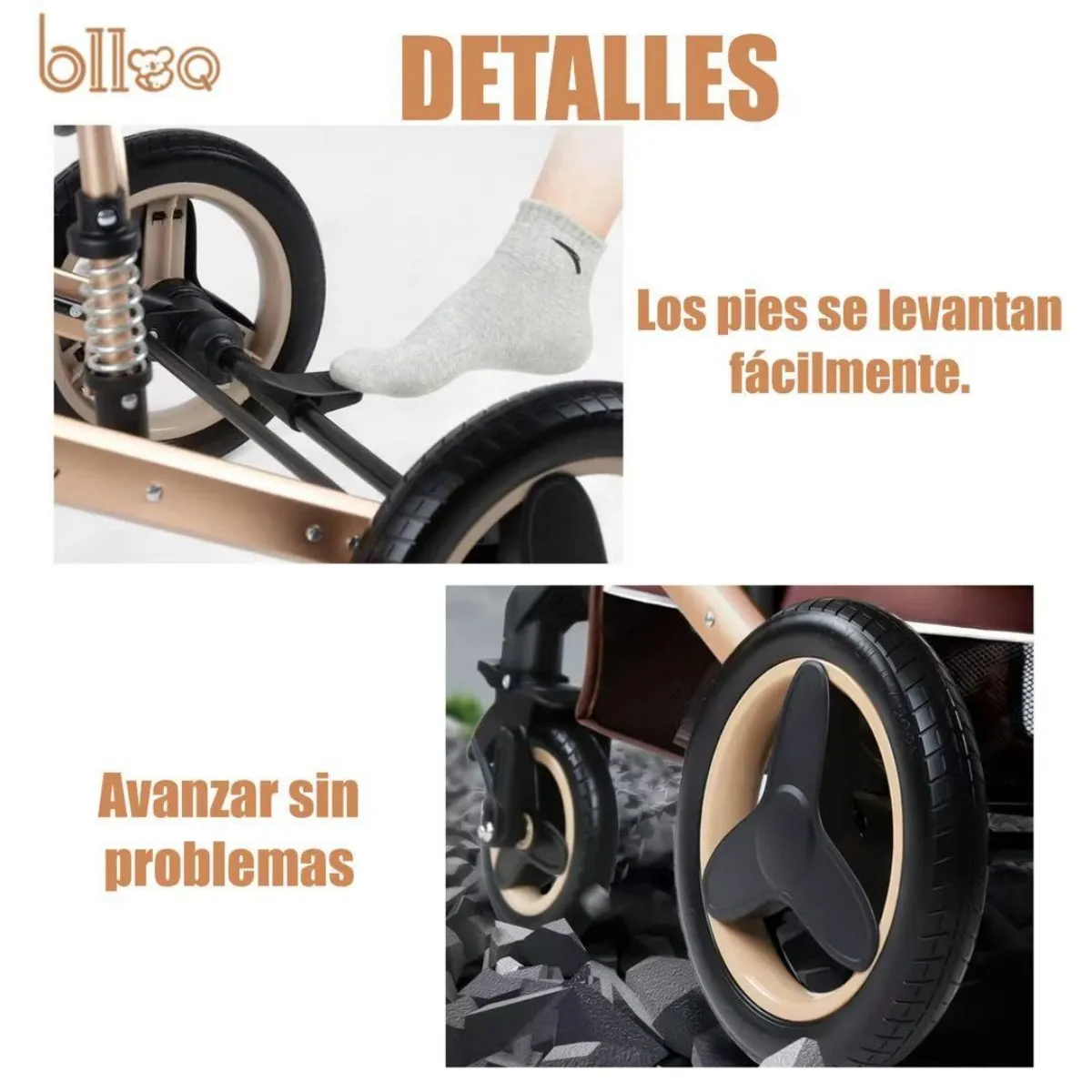 BLLOQ - Coche Cuna Moisés Con Accesorios Negro-