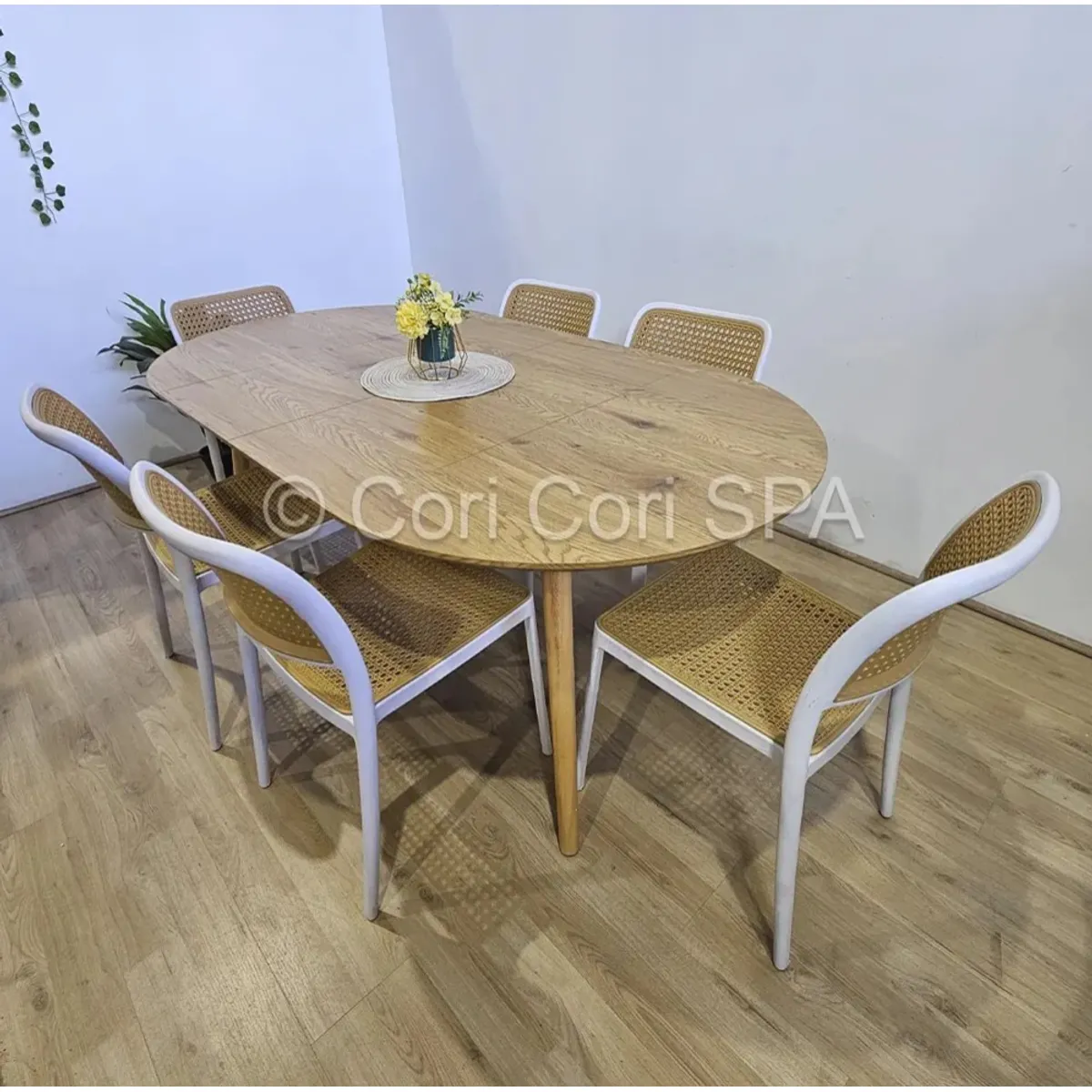 CORI CORI - Mesa de Comedor Expandible de 100cm -140cm- 180cm