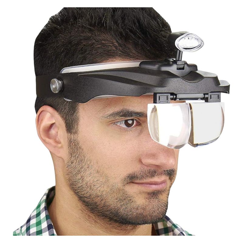 INVENCIBLE - Lupa de Cabeza visera Luz led + 4 lupas NB75