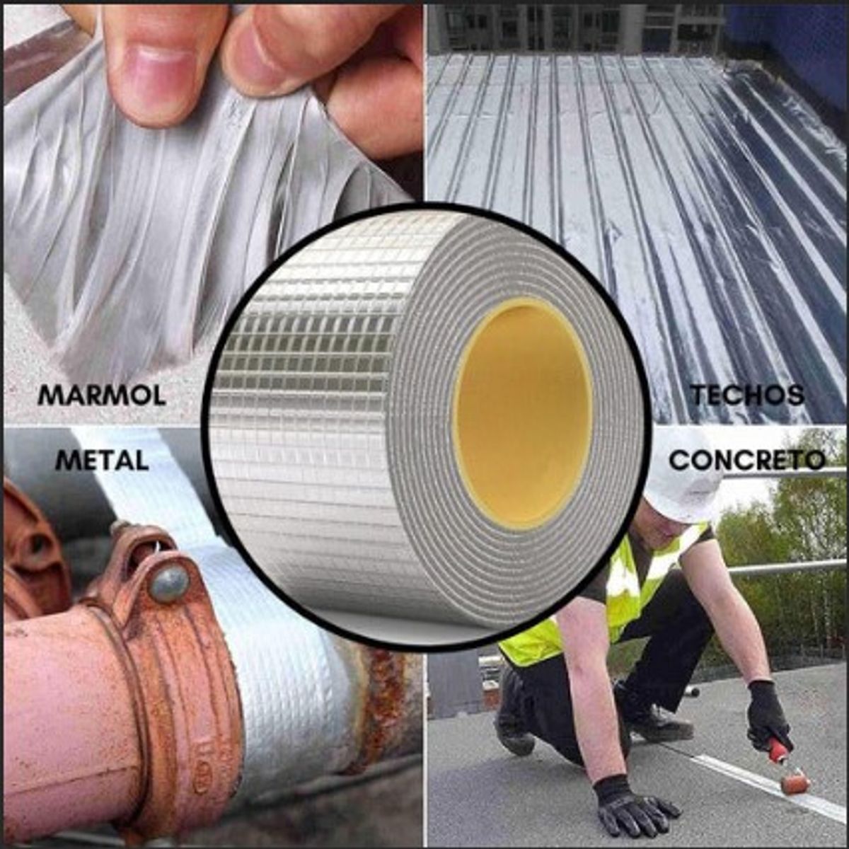 GENERICO - Cinta Sellador Adhesivo Techo Gotera Impermeable 5 Metros