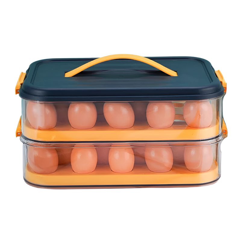 GENERICO - Organizador De Huevos Caja Para 46 Und Huevera Portahuevos