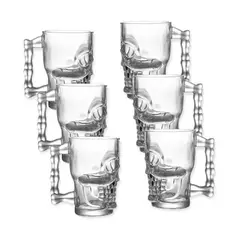 GENERICO - Vasos Shopero Cervecero Calavera Set 6 Unidades