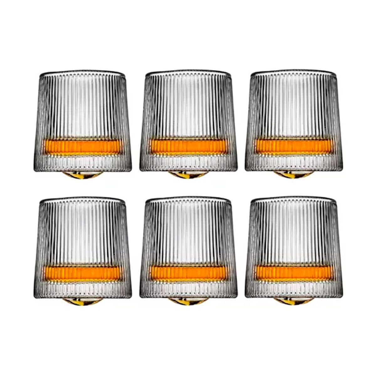 GENERICO - Set de 6 Vasos de Vidrio Elegantes Premium