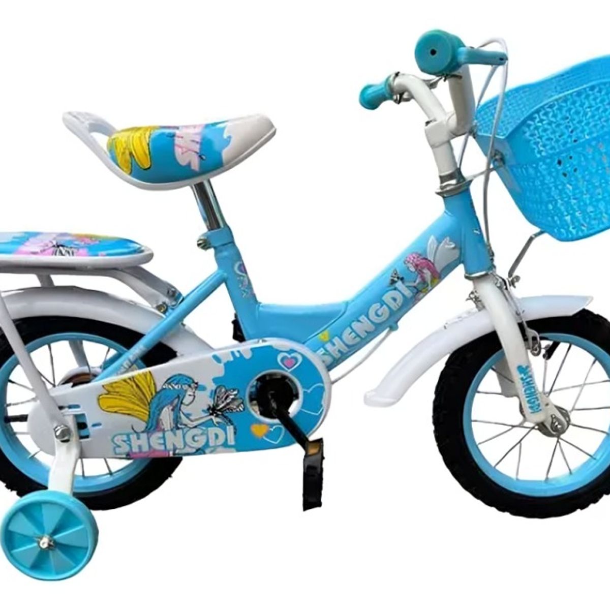 OEM - Bicicleta Aro 12  Shengdi con Canasto Y Ruedas De Apoyo