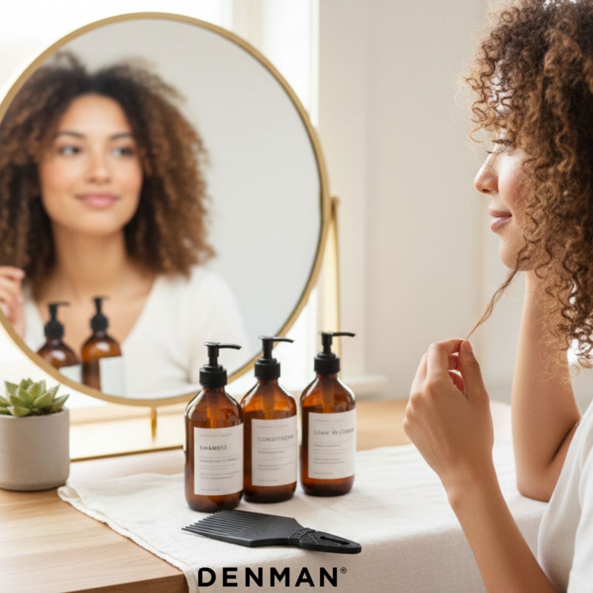 DENMAN - Peine D17 para volumen color negro