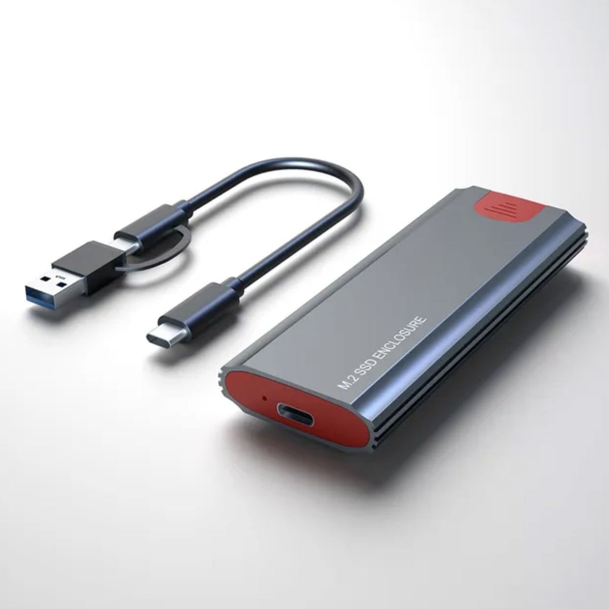 OEM - Cofre Case Carcasa Aluminio SSD M2 PCIe Nvme USB-C y USB-A