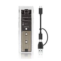 Cofre Case Carcasa Transparente SSD M2 NVME PCIe USB-C USB-A