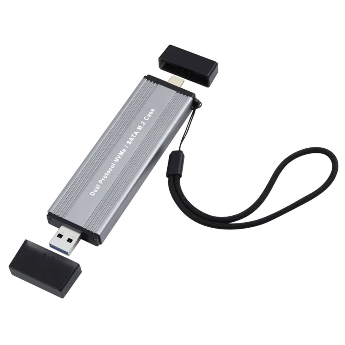 OEM - Cofre Case Carcasa Enclosure Ssd M2 Dual PCIe NVME NGFF USB-C USB-A