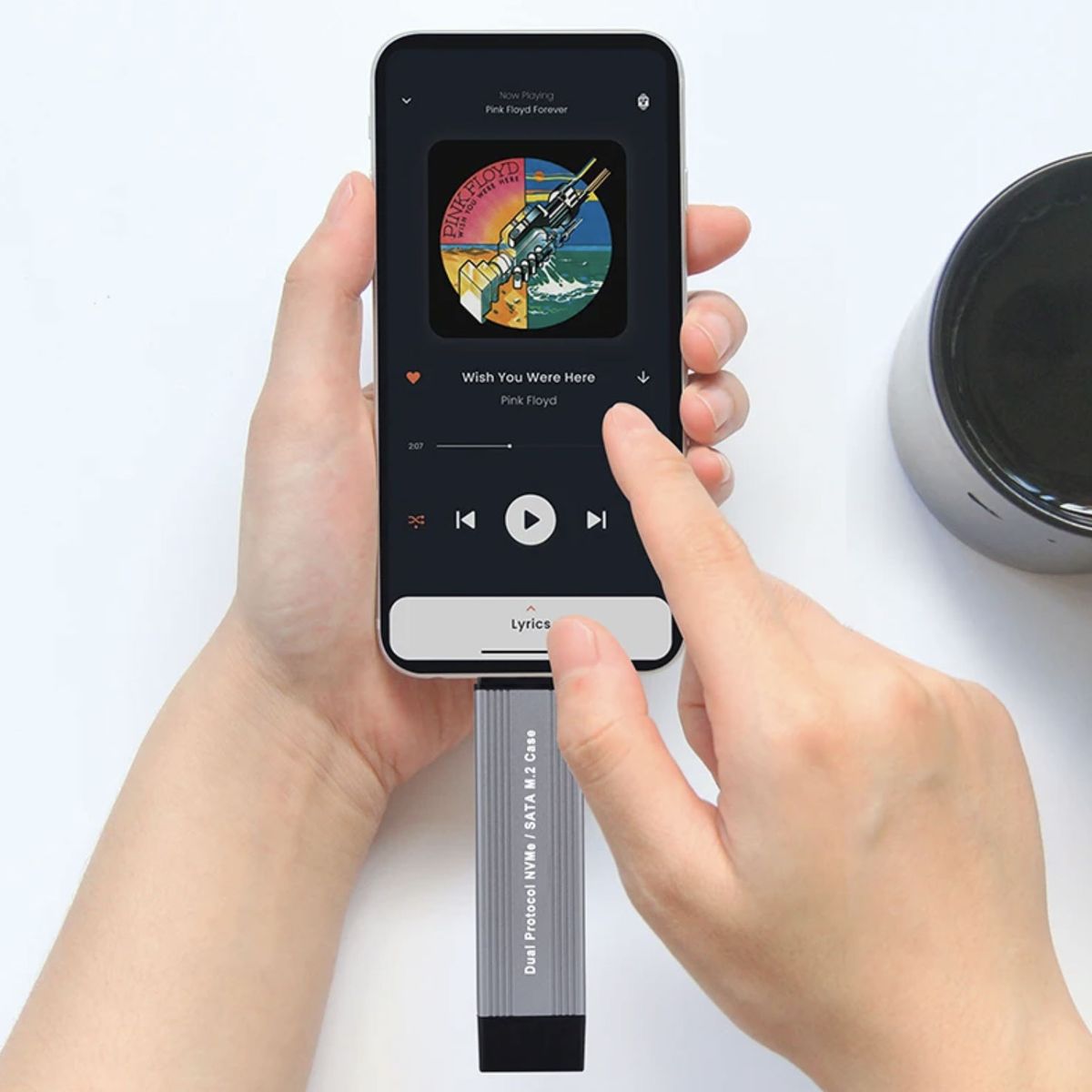 OEM - Cofre Case Carcasa Enclosure Ssd M2 Dual PCIe NVME NGFF USB-C USB-A