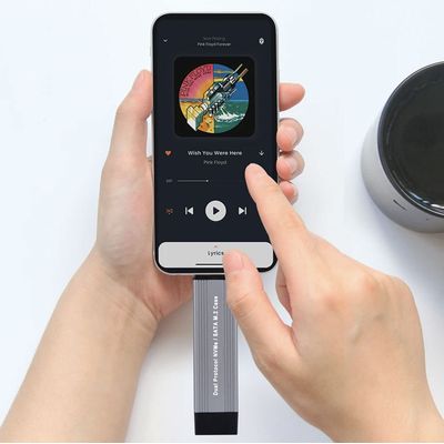 Imagen 2 del producto Cofre Case Carcasa Enclosure Ssd M2 Dual PCIe NVME NGFF USB-C USB-A