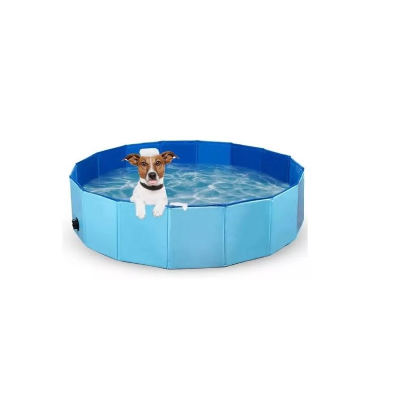 GENERICO - Piscina Plegable Para Mascotas Y Niños 80 X 20 Cms Blue