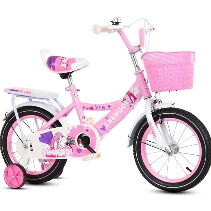 OEM - Bicicleta Aro 12  Shengdi con Canasto Y Ruedas De Apoyo