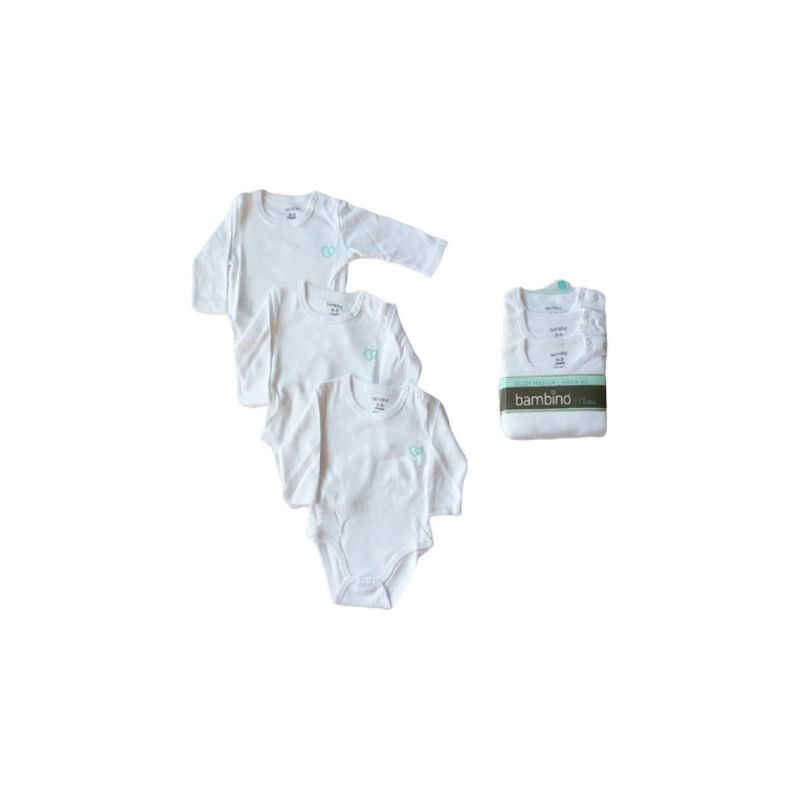 BAMBINO - Tripack De Body Blanco Bambino