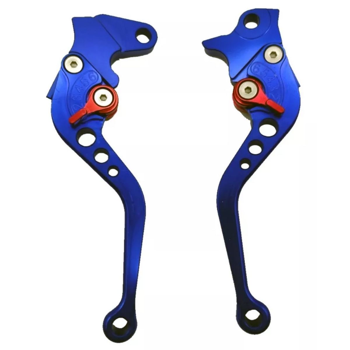 GENERICO - Manillas Para Frenos y Embrague Aluminio Para Moto Azul - SC