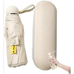 GENERICO - Mini Paraguas Plegable Portátil Sombrillas Cápsula Anti Uv