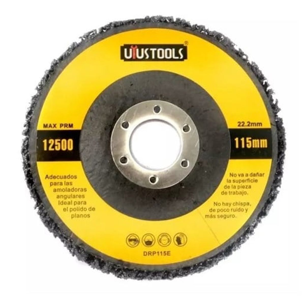 UYUSTOOL - Disco Pulir Removedor Pintura Oxido 4 1/2 115mm Esmeril - Drp115e