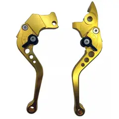 GENERICO - Manillas Para Frenos y Embrague Aluminio Moto Dorado - SC
