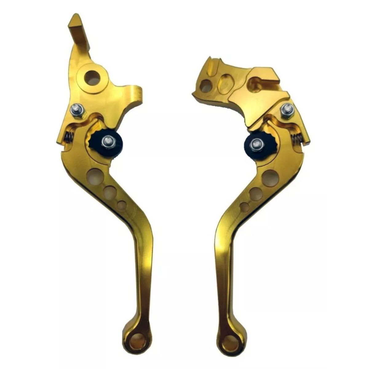GENERICO - Manillas Para Frenos y Embrague Aluminio Moto Dorado - SC