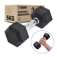 Mancuerna Hexagonal 5Kg Acero y Caucho