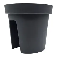 GENERICO - Macetero Colgante Para Balcon Terraza Plastico Maceta Jardin - Negro