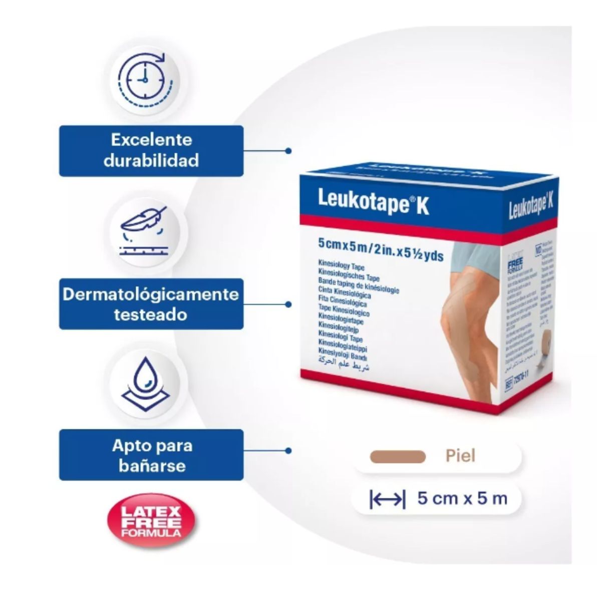 BSN MEDICAL - LEUKOTAPE K COLOR PIEL 5CM X 5M
