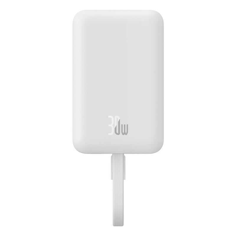 BASEUS - Powerbank Baseus Magnético Mini Inalámbrico 30W 10000mAh Tipo C Blanco